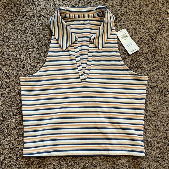 A&F Stripe Polo Tank NWT - Picture 3 of 5